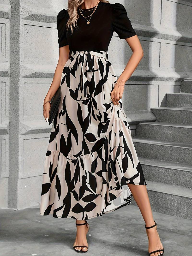 Lulu Robe Fleurie Femme – Rund halsudskæring & Blomstret print Ideel Forår-Sommer
