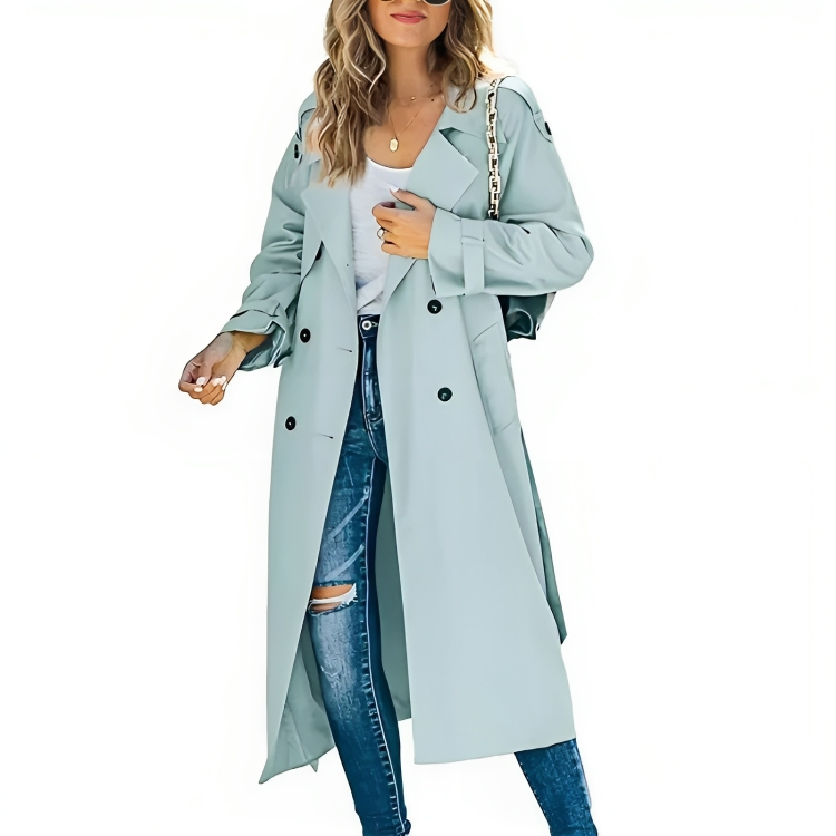 Krish Trenchcoat Donna – Cappotto Antivento Leggero per Primavera e Autunno
