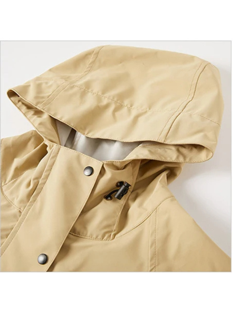 Malia Veste Femme Imperméable – Légère Coupe-Vent avec Capuche Ajustable & Poches Pratiques