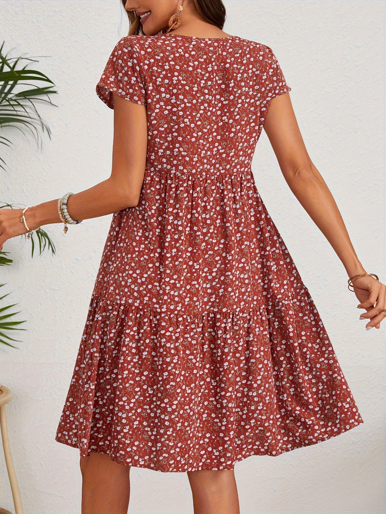 Katie Robe d'Été Femme – Robe Fleurie Légère en Polyester avec Coupe Confortable