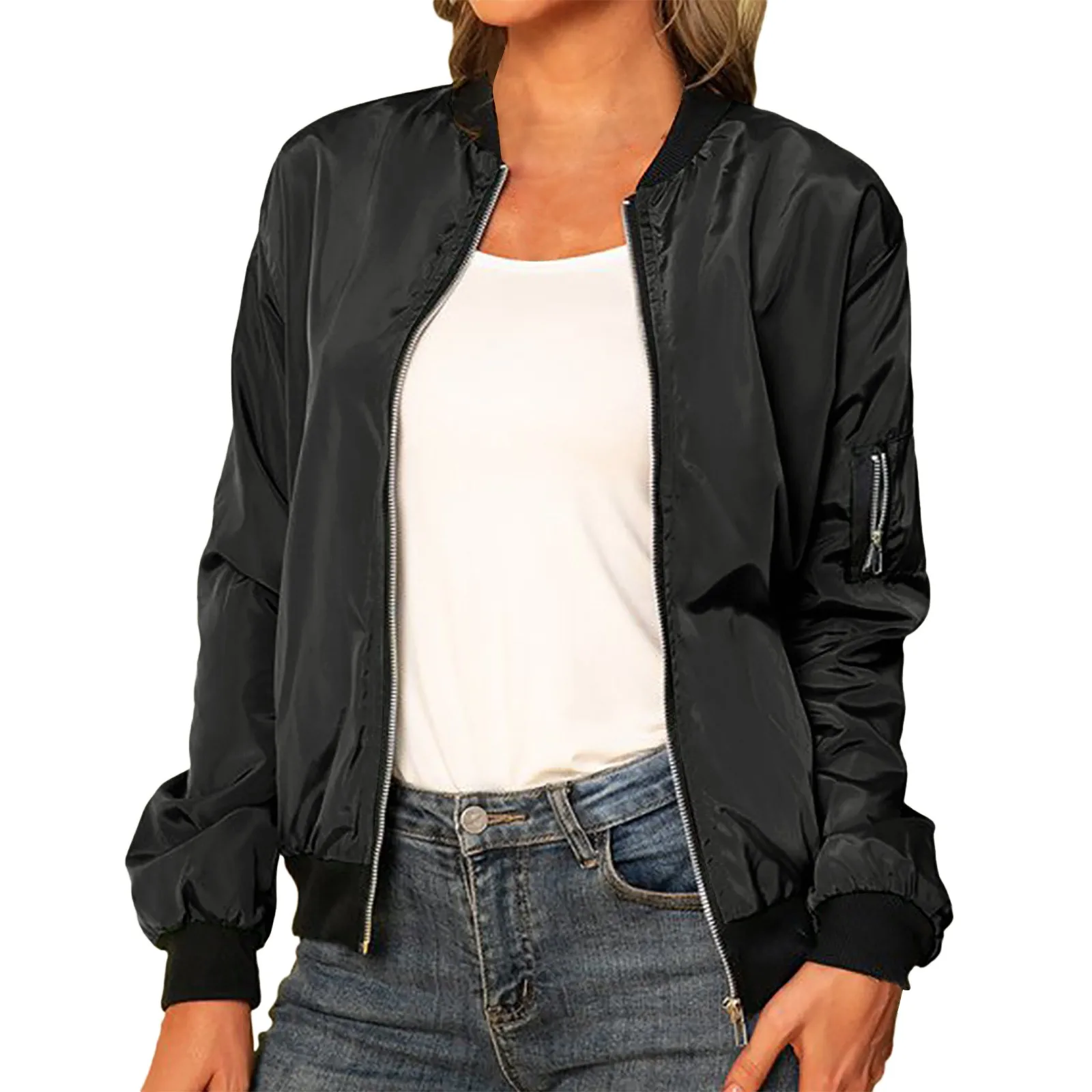 Ailany Blouson Bomber Woman – Light Jacket with Zipper & Modern Style