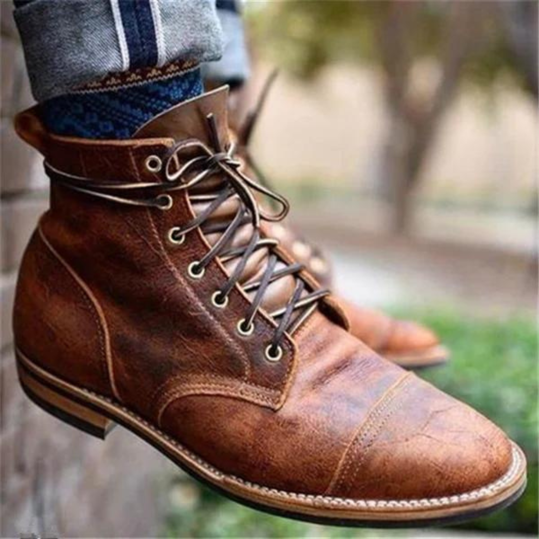 Leonard Μπότες Ανδρικές – Vintage Premium Μπότες από Δέρμα με Ανθεκτικό & Στιβαρό Στυλ