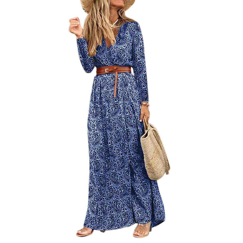 Susan jurk Fleurie vrouw – elegante jurk met V-hals van polyester met comfortabele pasvorm en chique stijl