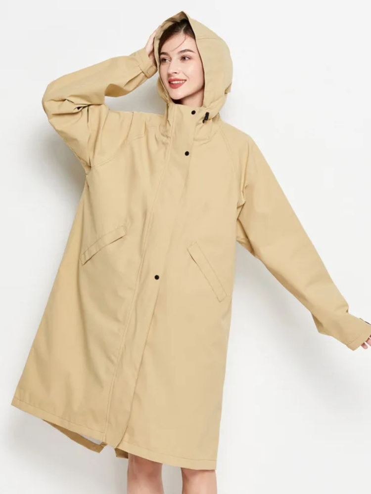 Malia Veste Femme Imperméable – Légère Coupe-Vent avec Capuche Ajustable & Poches Pratiques