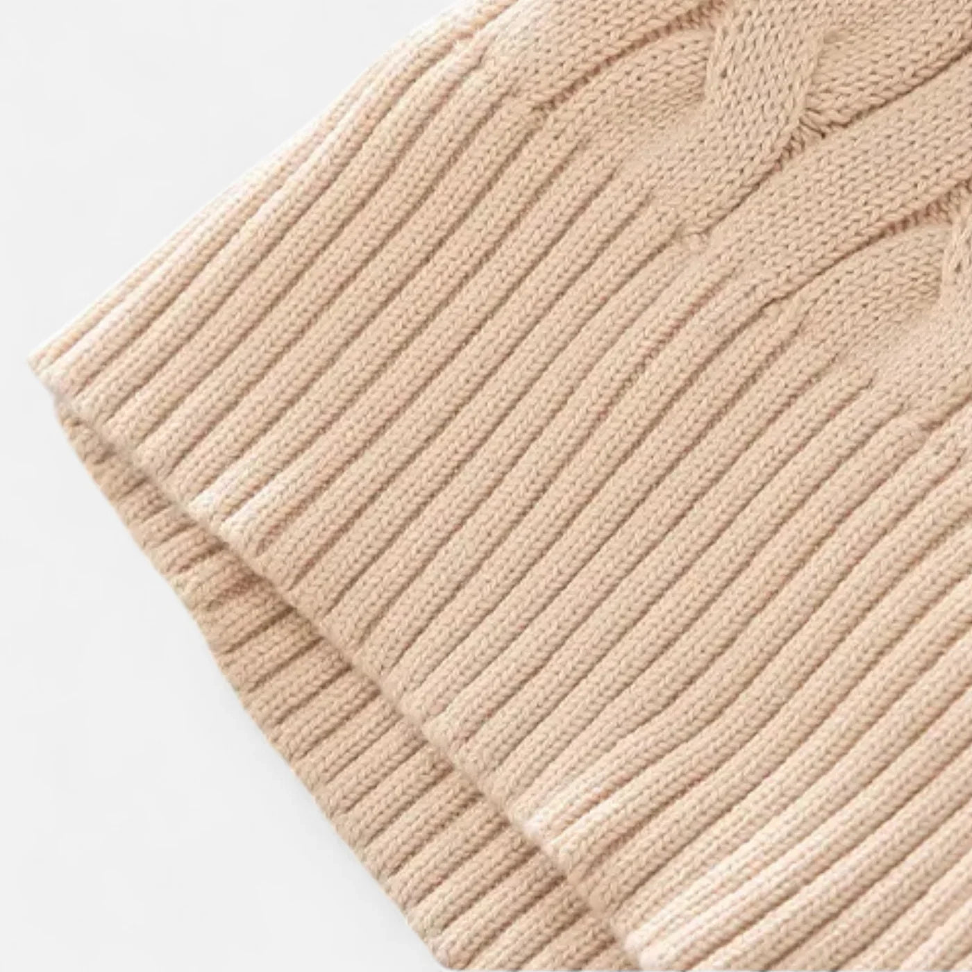 Cove Pull Turtleneck Zip-Up Men – Thick Ribbed Knit & Elegant Loose Fit