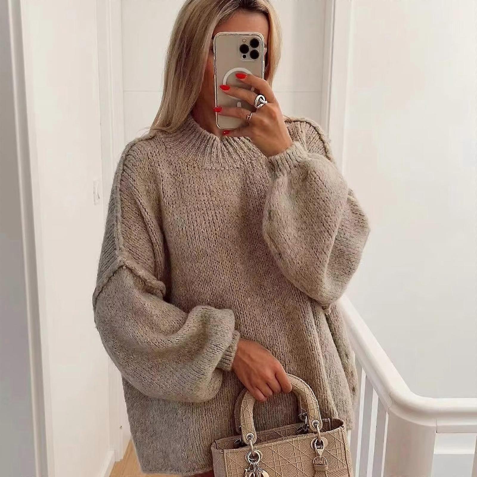 Arleth sweter oversize z dzianiny dla kobiet – miękki premium sweter zimowy z luźnym krojem