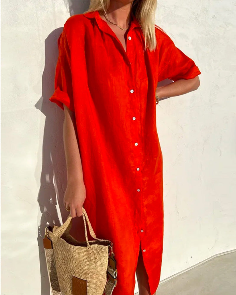 Elara Robe d’Été Femme – Robe Chic et Légère avec Coupe Élégante pour Journées Ensoleillées