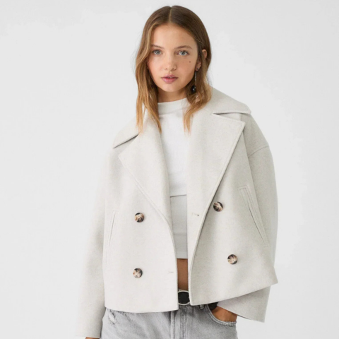 Addison Veste Femme – Manteau Court Élégant à Double Boutonnage au Style Moderne