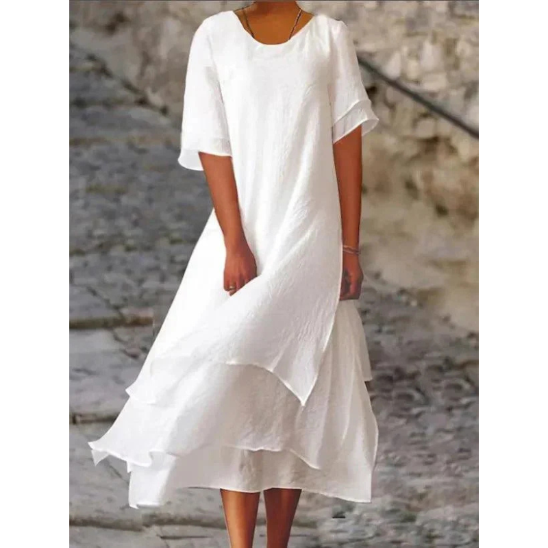 Journee Elegante Damesjurk – Vloeiende Silhouet & Chic Comfort voor Alle Gelegenheden