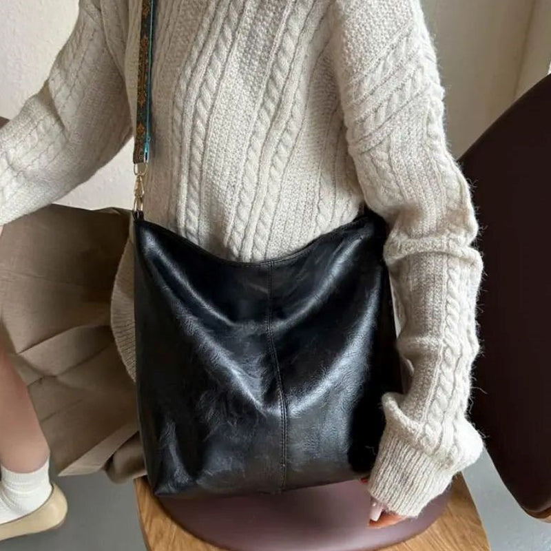 Sac Bandoulière Femme Wanda – Sac Élégant en PU avec Fermeture Éclair & Format Compact Quotidien