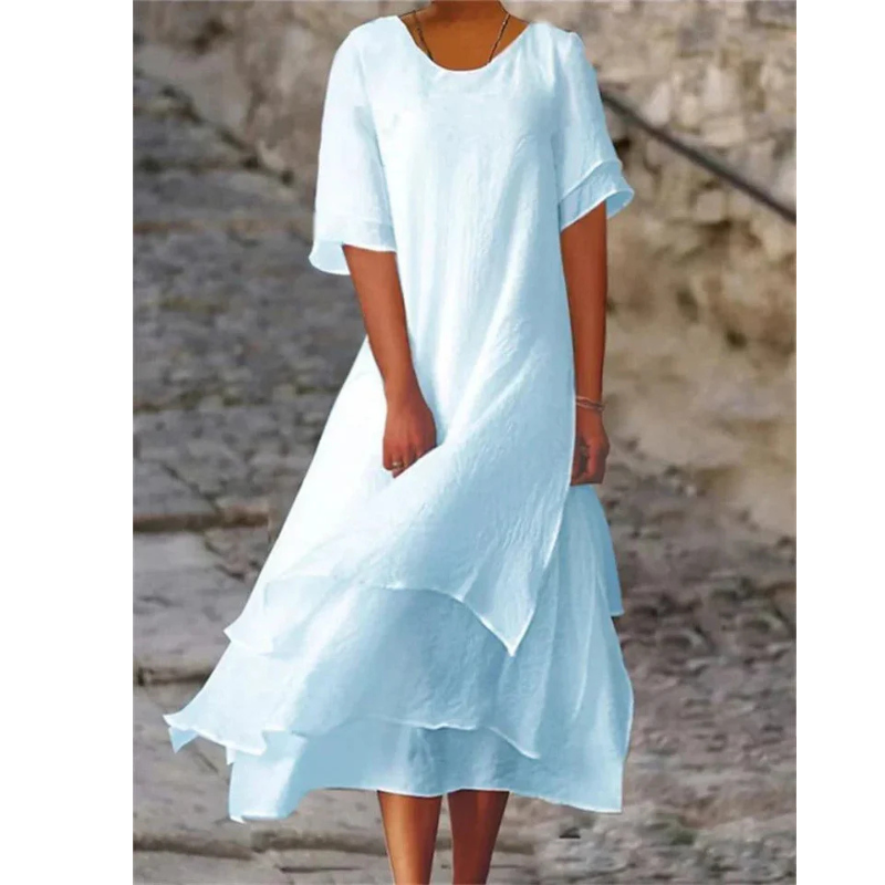 Journee Elegante Damesjurk – Vloeiende Silhouet & Chic Comfort voor Alle Gelegenheden