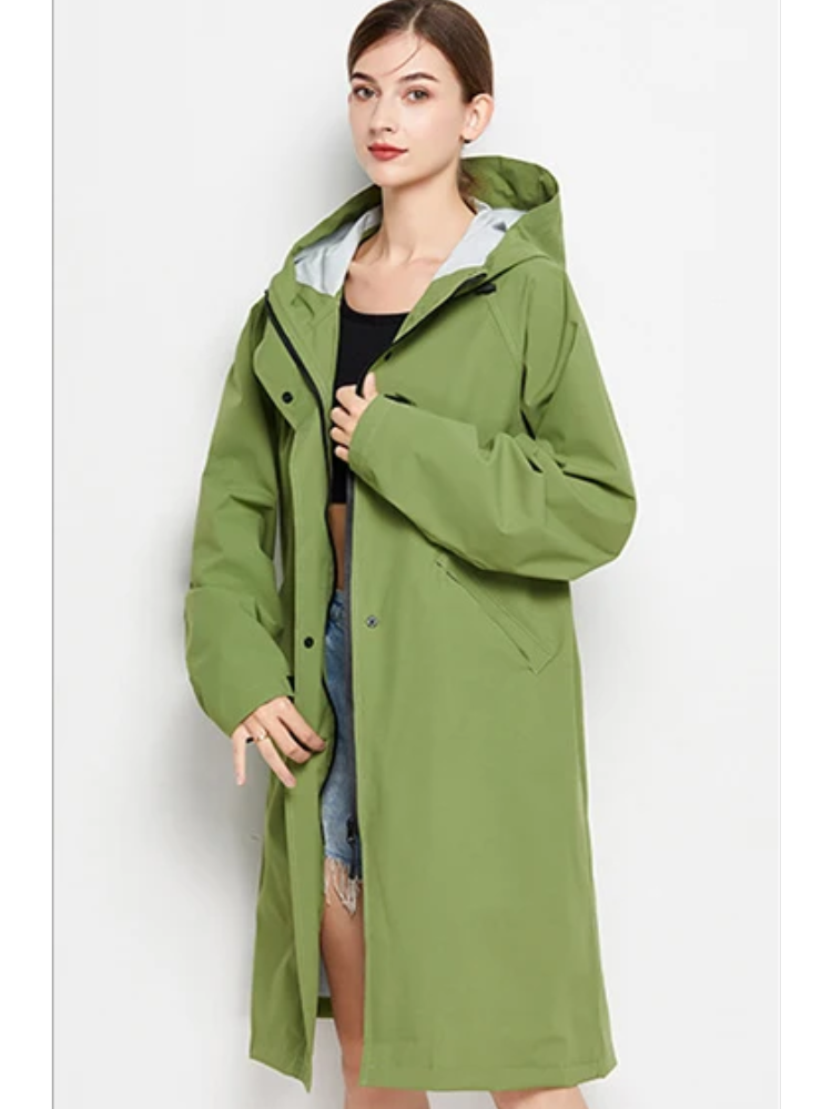 Malia Veste Femme Imperméable – Légère Coupe-Vent avec Capuche Ajustable & Poches Pratiques