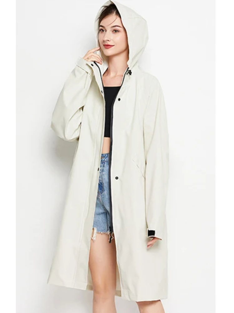Malia Veste Femme Imperméable – Légère Coupe-Vent avec Capuche Ajustable & Poches Pratiques