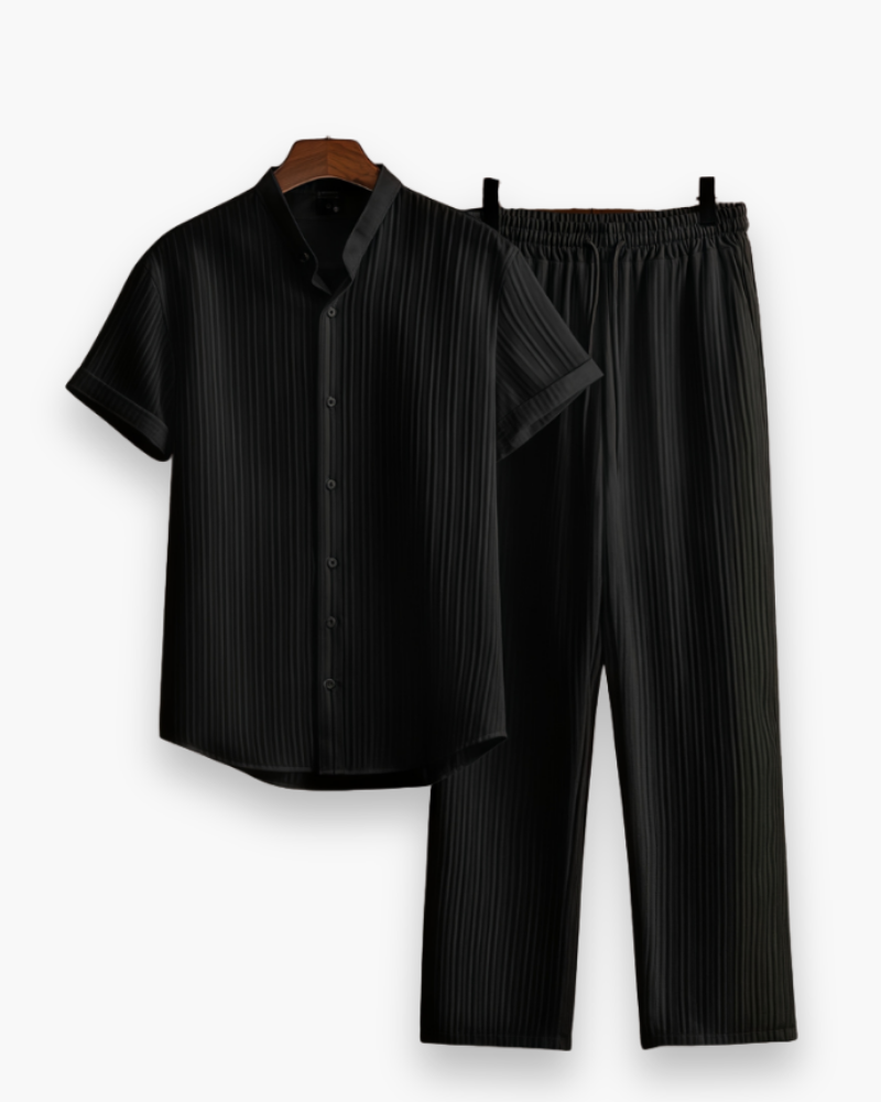 Conjunto Josh Homem Verão – Camisa de Manga Curta e Calças Leves e Descontraídas