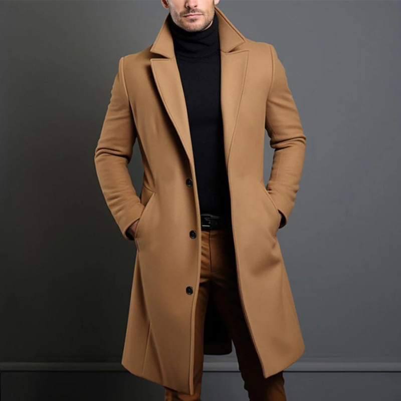 William Manteau en Laine pour Homme – Klassischer Schnitt mit warmem und langlebigem Stoff & zeitloses Design