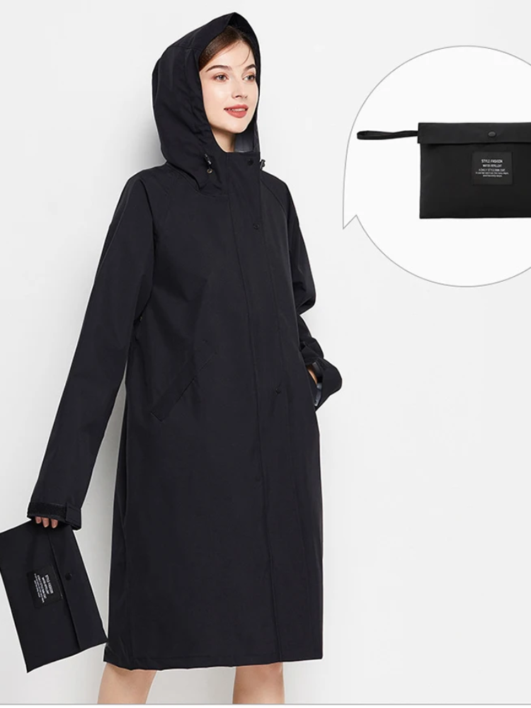 Malia Veste Femme Imperméable – Légère Coupe-Vent avec Capuche Ajustable & Poches Pratiques