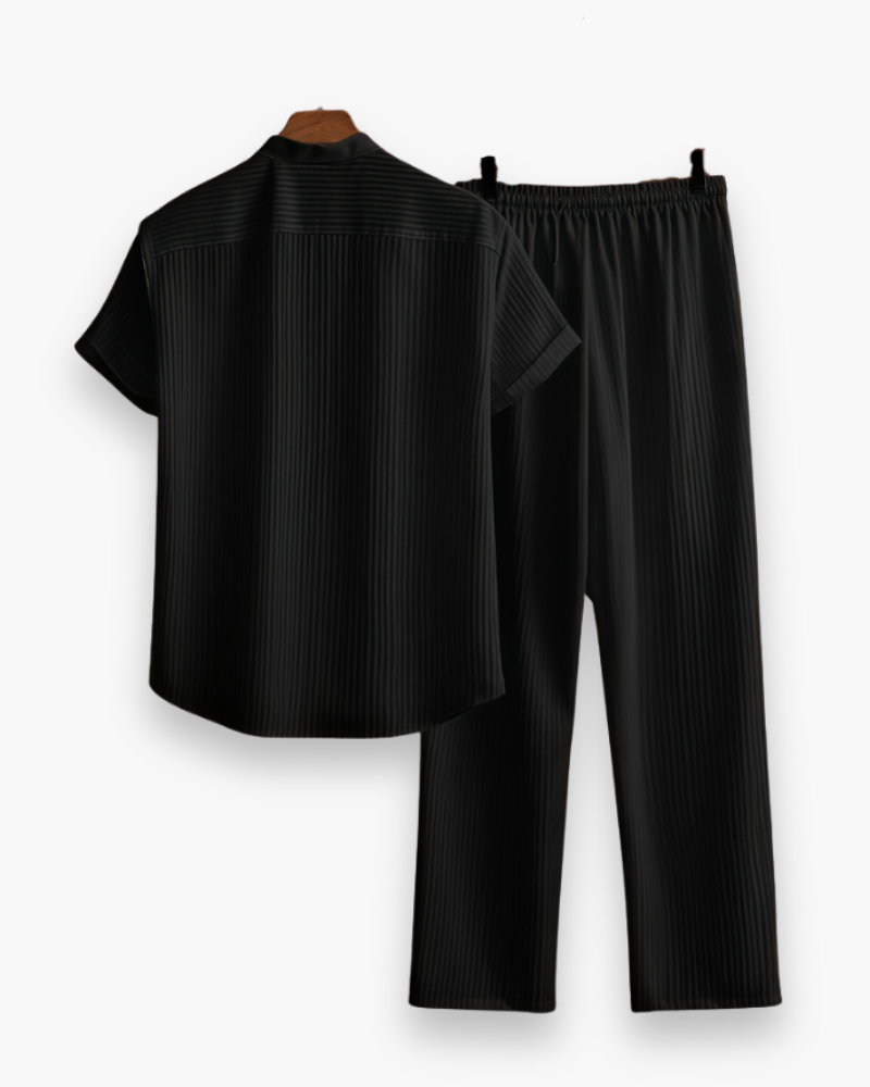 Conjunto Josh Homem Verão – Camisa de Manga Curta e Calças Leves e Descontraídas