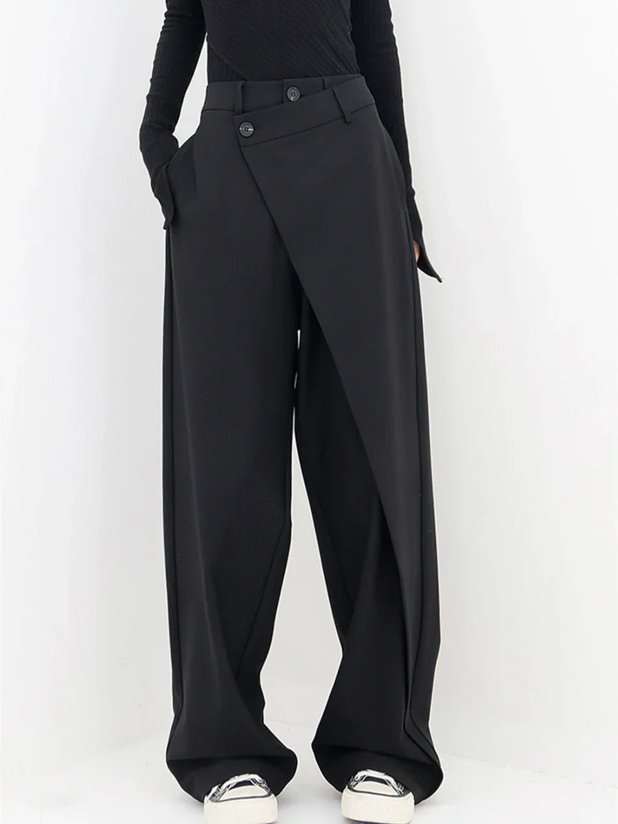 Emma Pantalon Ample Femme – Pantalón Ancho Cómodo y Transpirable para un Look Casual y Estilizado