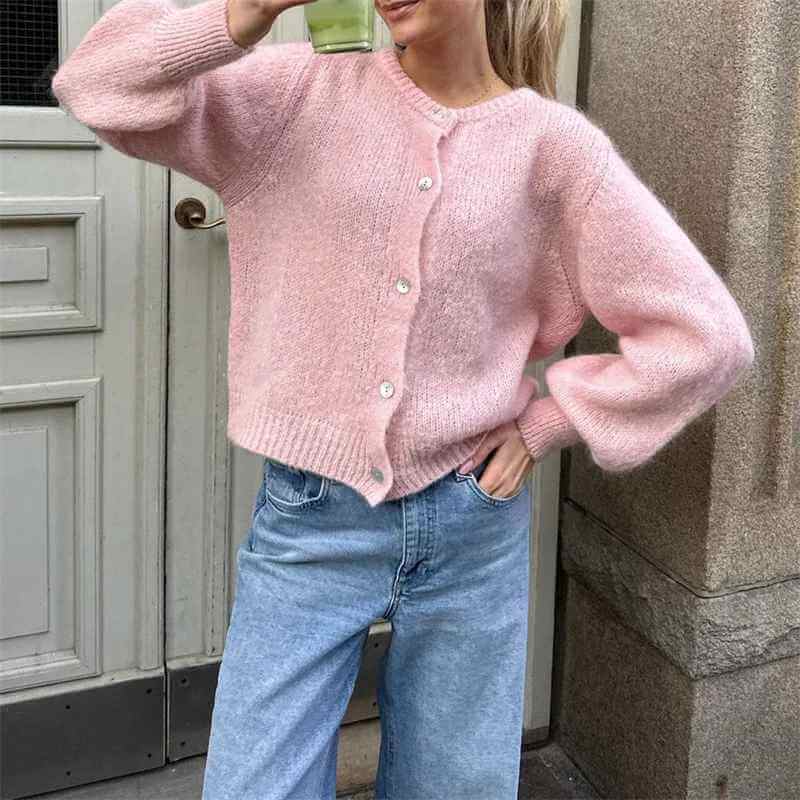 Addilyn Cardigan Femme – Gilet Doux & Élégant en Maille Confortable pour Hiver