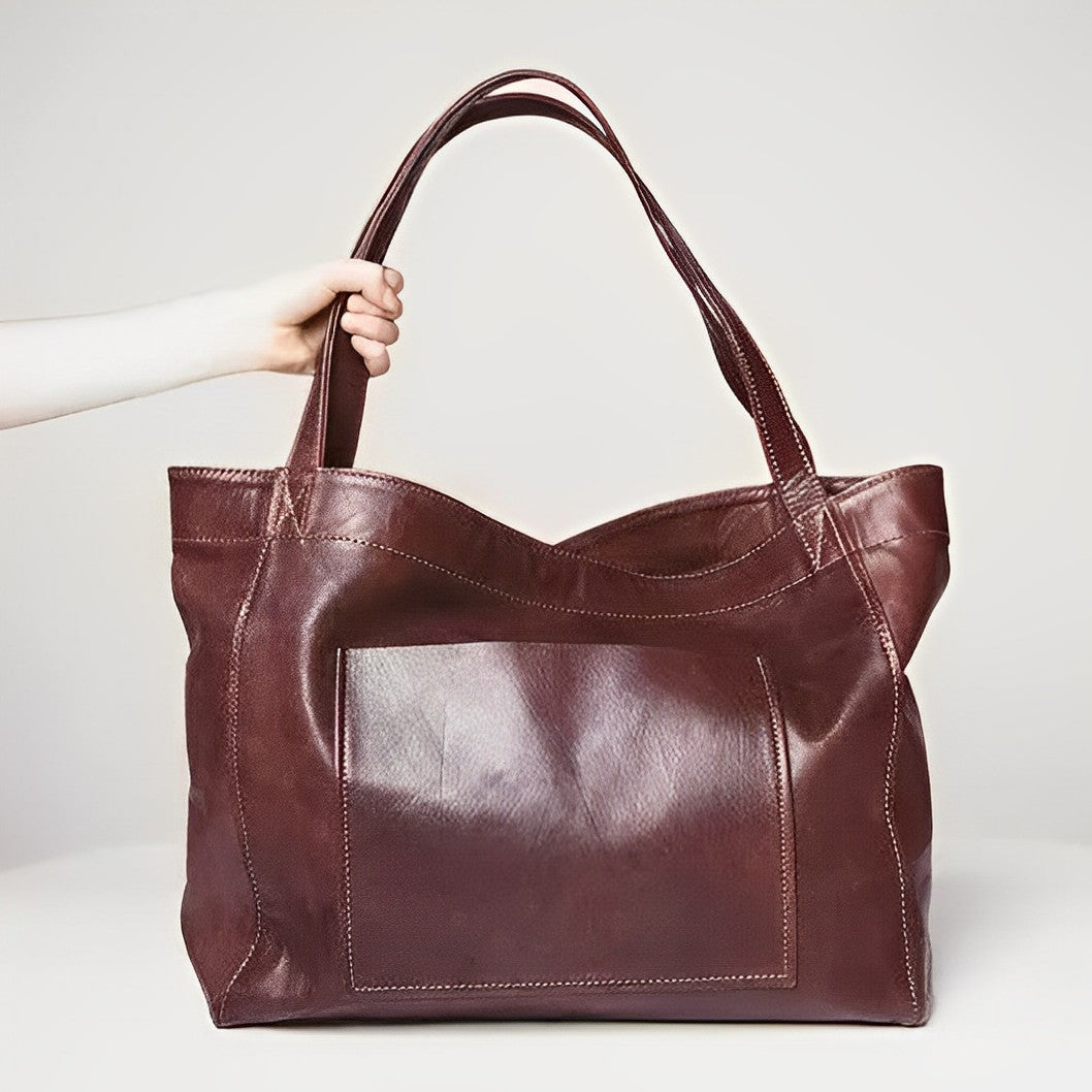 Aurora Dame Taske – Elegant Skuldertaske i Ægte Vintage Læder