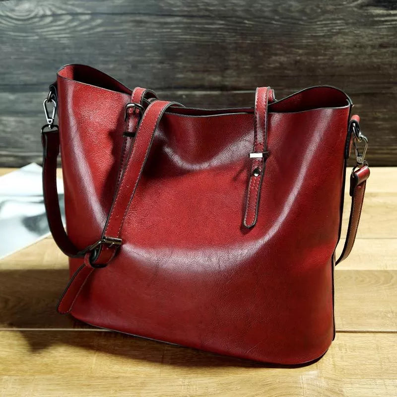 Nicole Damenhandtasche – Vintage Umhängetasche aus echtem Leder, elegant & langlebig
