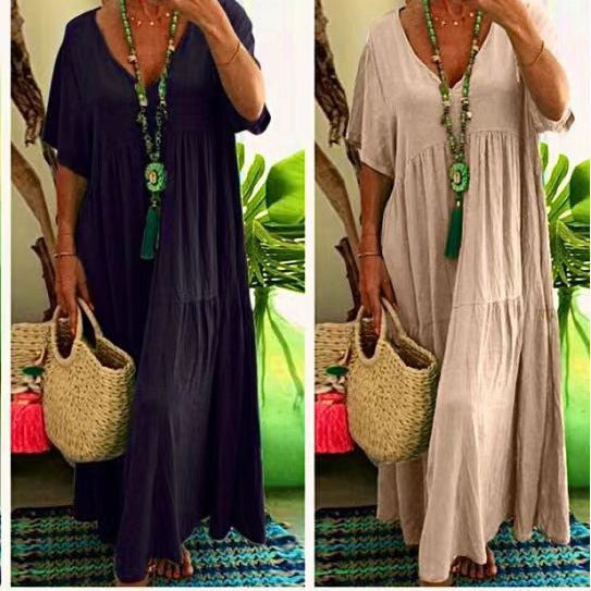 Saylor Robe Lang Sommer Kvinde – Maxi Kjole Boheme Løs Stil Afslappet til Ferie & Fritid