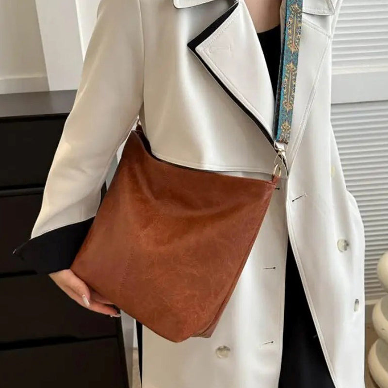 Sac Bandoulière Femme Wanda – Sac Élégant en PU avec Fermeture Éclair & Format Compact Quotidien