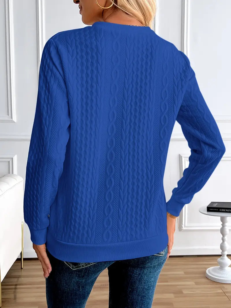 Margaux Sweat Femme Hiver – Pohodlný pletený zipový svetr s elegantním designem