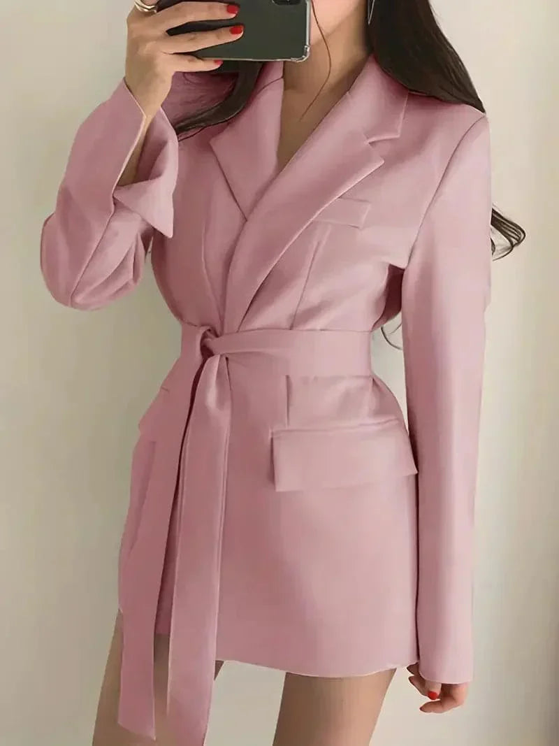 Nélia Dames Blazerjurk – Elegante Chic Tailleurjurk met Lange Mouwen voor Alle Gelegenheden