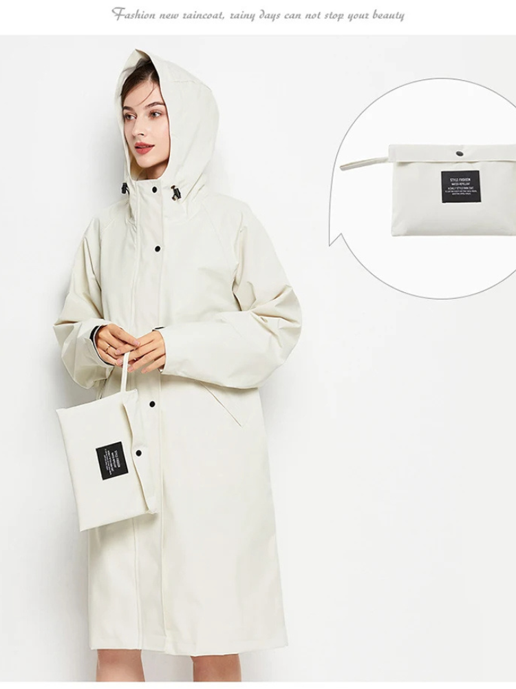 Malia Veste Femme Imperméable – Légère Coupe-Vent avec Capuche Ajustable & Poches Pratiques