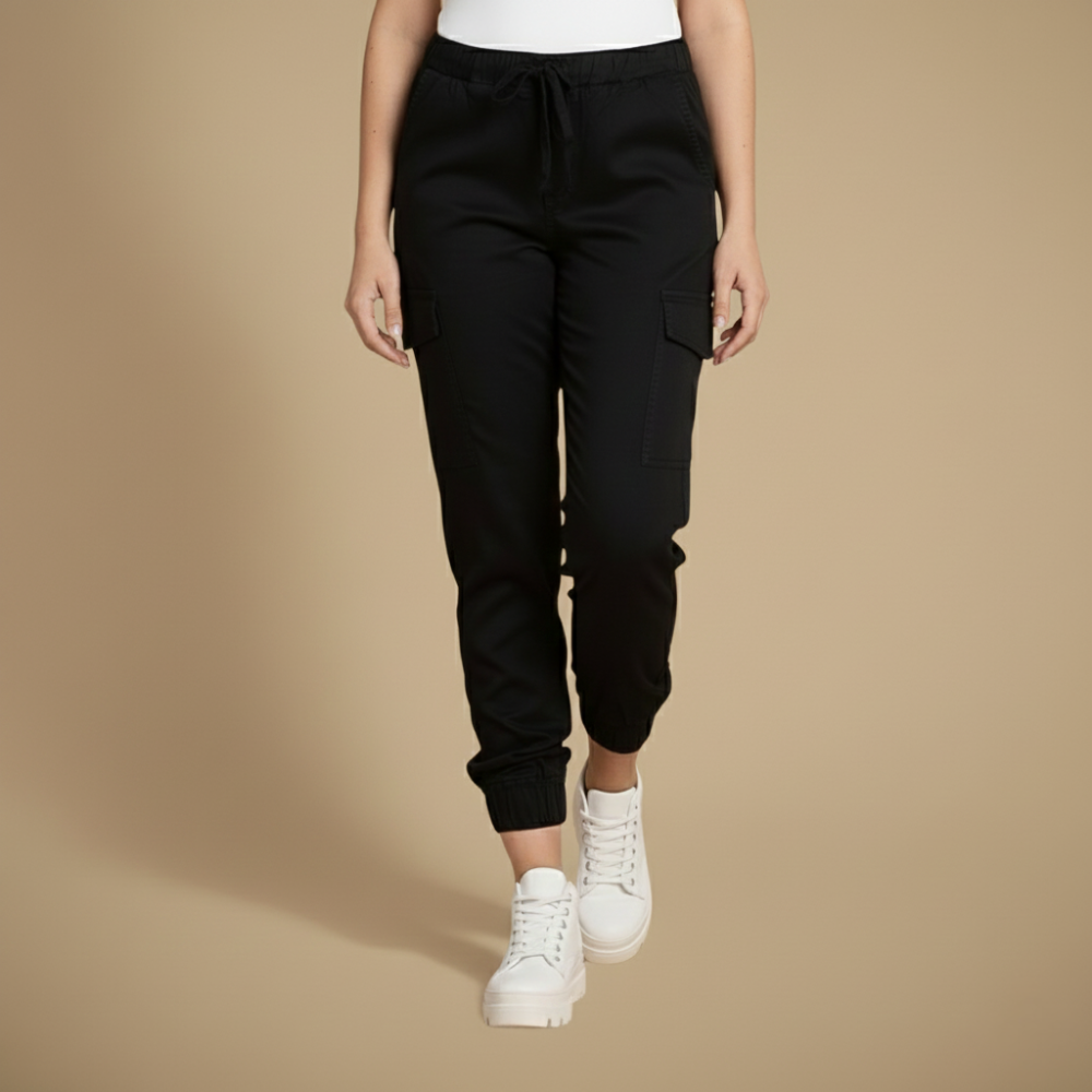 Kate Cargo Bukse Jogging Dame – Jogger Streetwear med Elastisk Midje og Lommer
