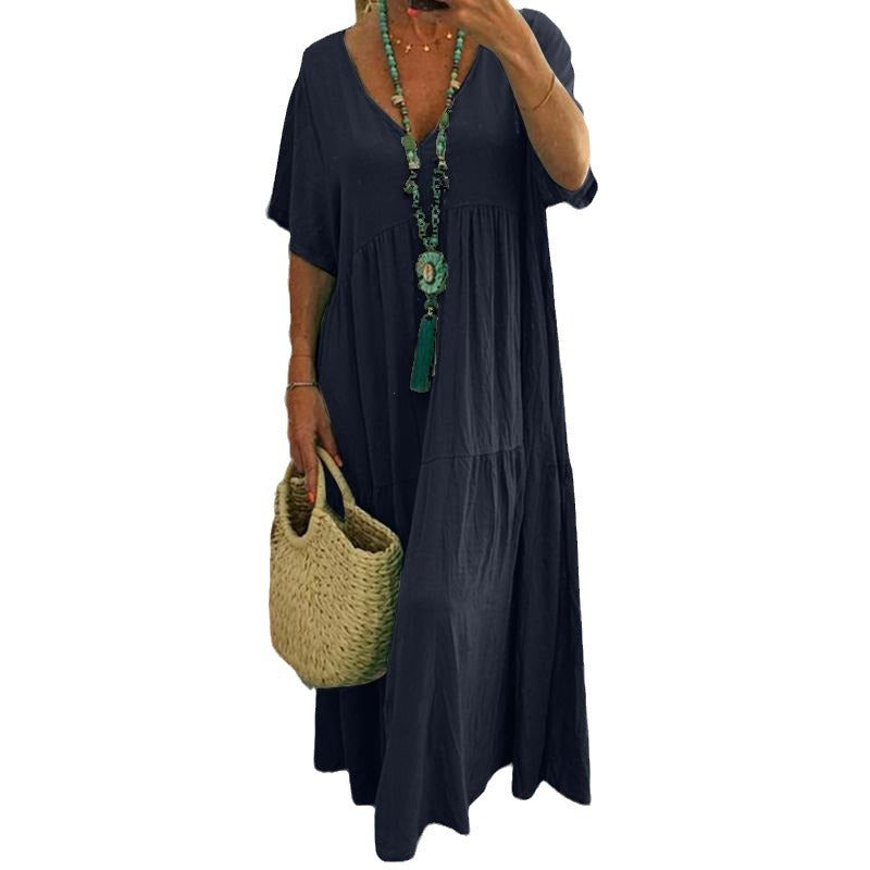 Saylor Robe Lang Sommer Kvinde – Maxi Kjole Boheme Løs Stil Afslappet til Ferie & Fritid