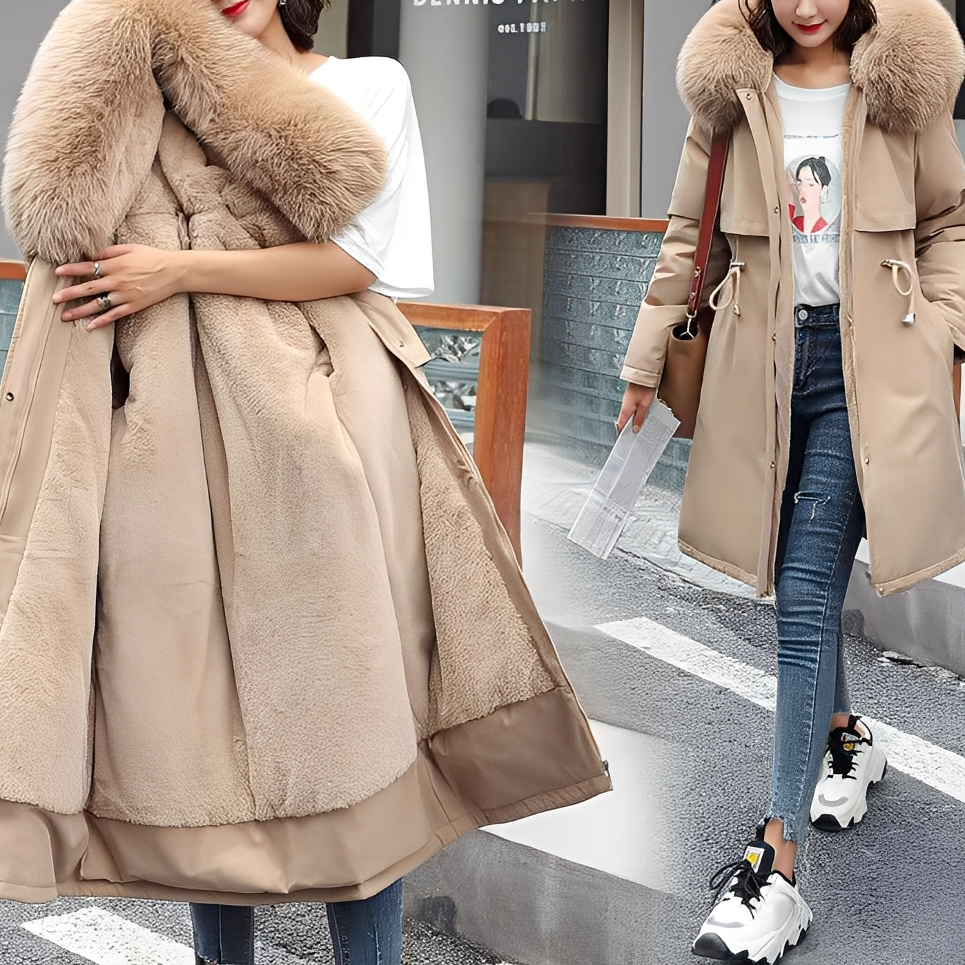 Evette Manteau Femme – Geacă matlasată călduroasă cu glugă și umplutură confortabilă pentru iarnă