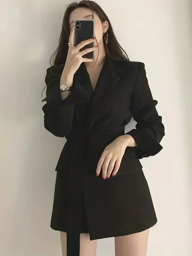 Nélia Dames Blazerjurk – Elegante Chic Tailleurjurk met Lange Mouwen voor Alle Gelegenheden