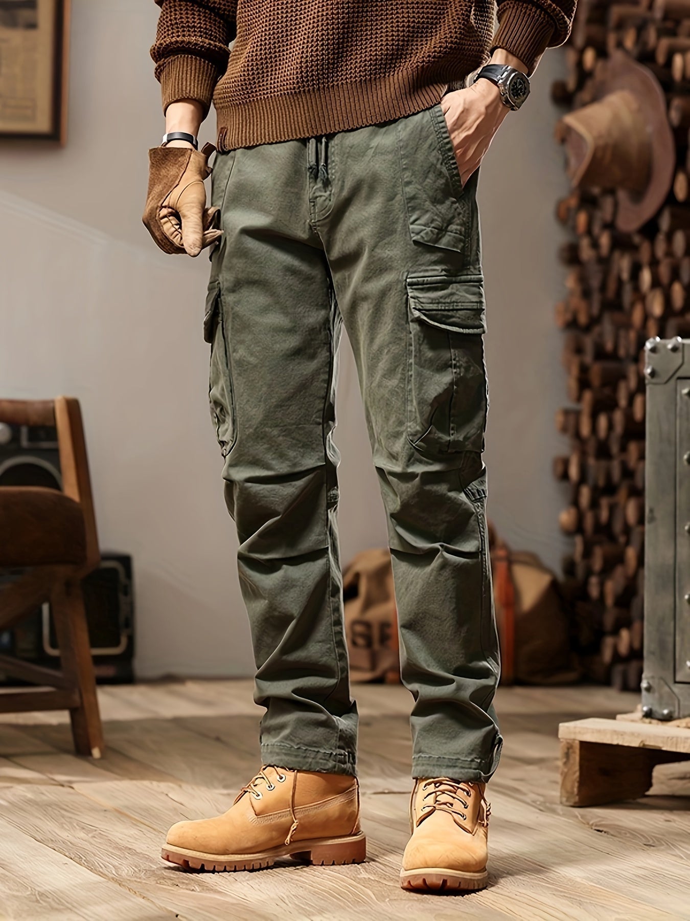 Mason Pantalon cargo tactique pour homme – Durable Slim Fit mit mehreren Taschen & verstärkten Nähten