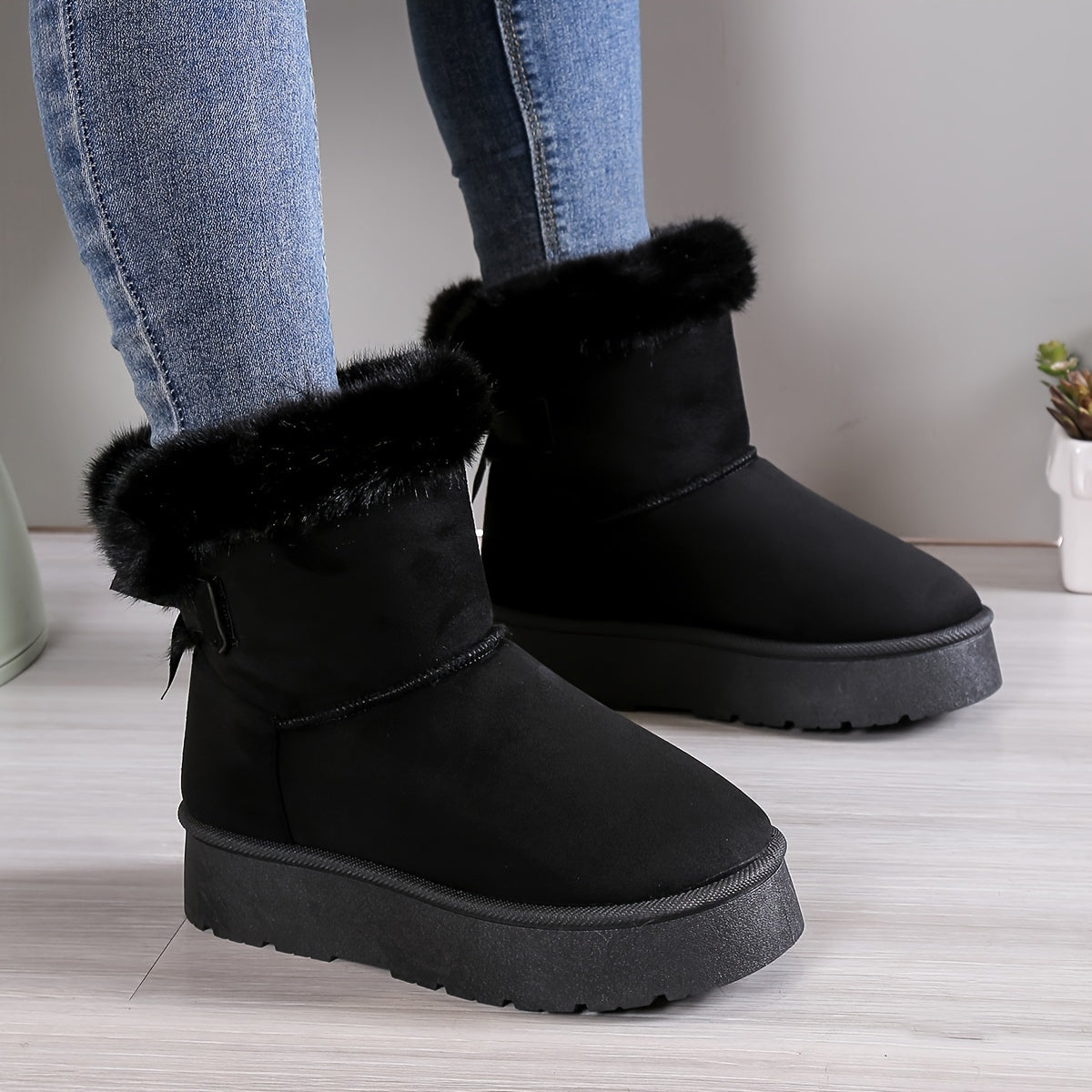Zainab Bottes Hiver Femme – Warme Thermische Fütterung & Bequeme Rutschfeste Sohle