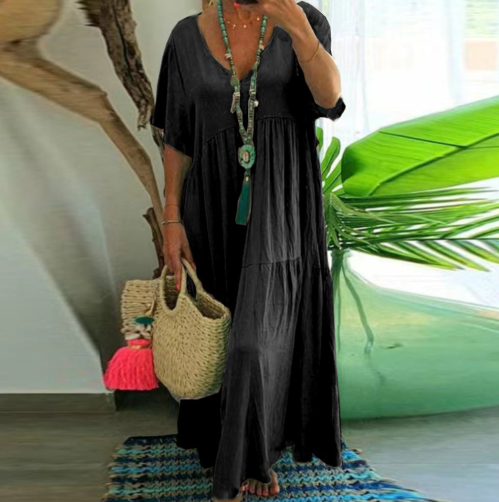 Saylor Robe Lang Sommer Kvinde – Maxi Kjole Boheme Løs Stil Afslappet til Ferie & Fritid