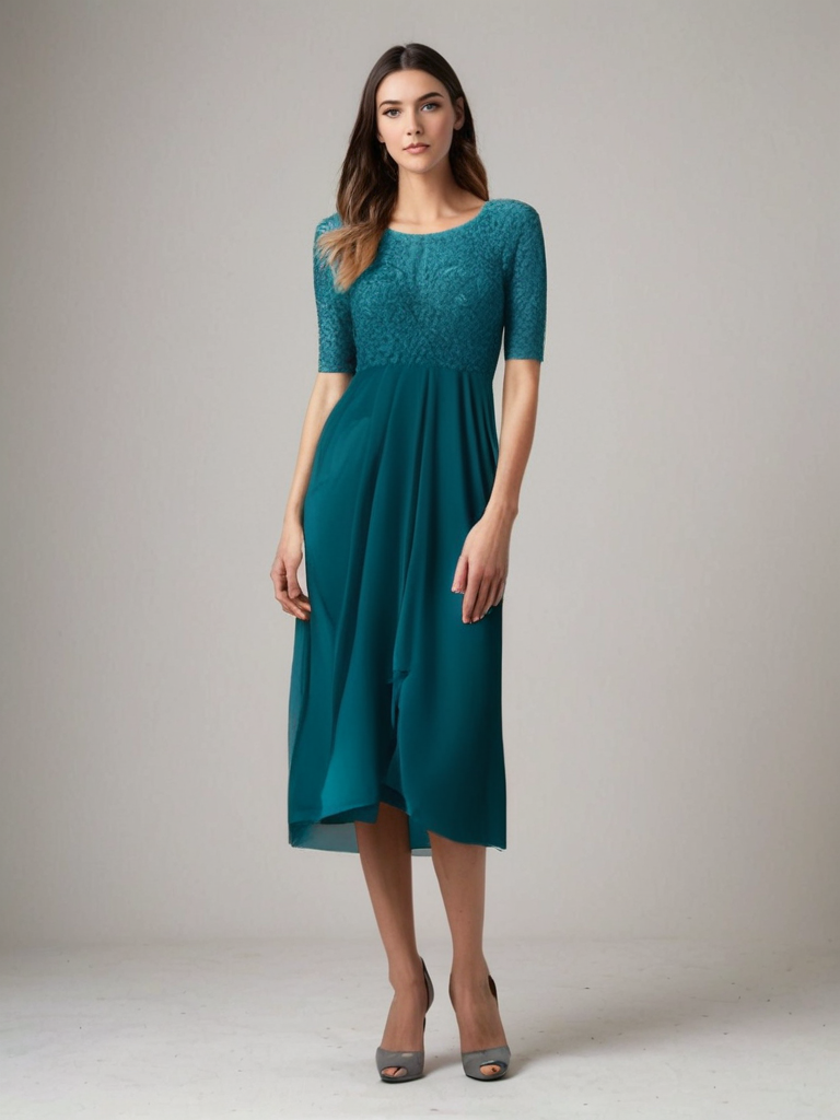 Midi-jurk voor dames Jara – Elegante kanten jurk met tijdloze stijl en comfortabele pasvorm
