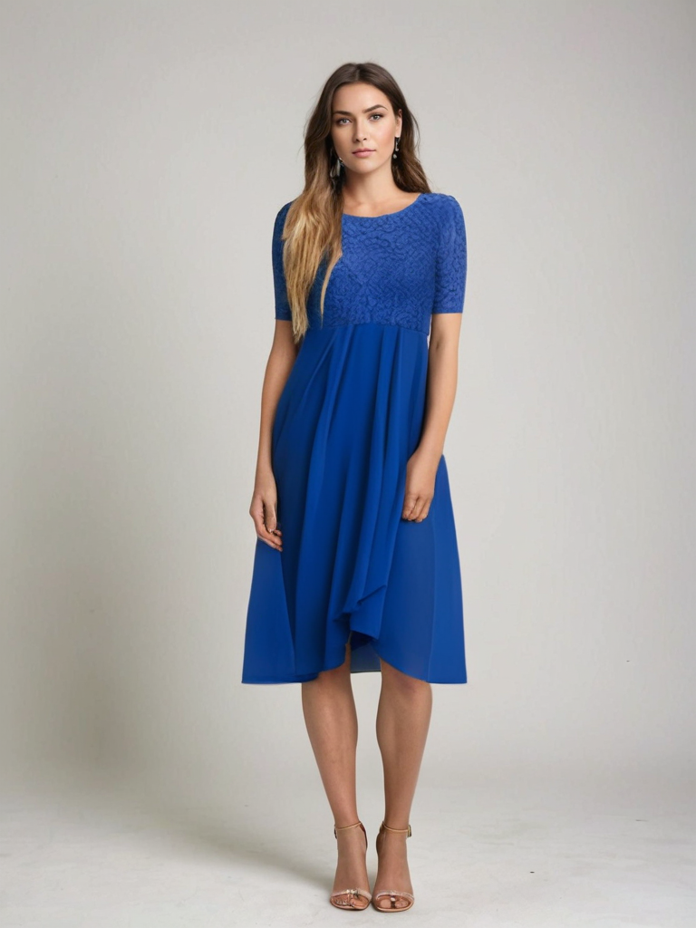 Midi-jurk voor dames Jara – Elegante kanten jurk met tijdloze stijl en comfortabele pasvorm