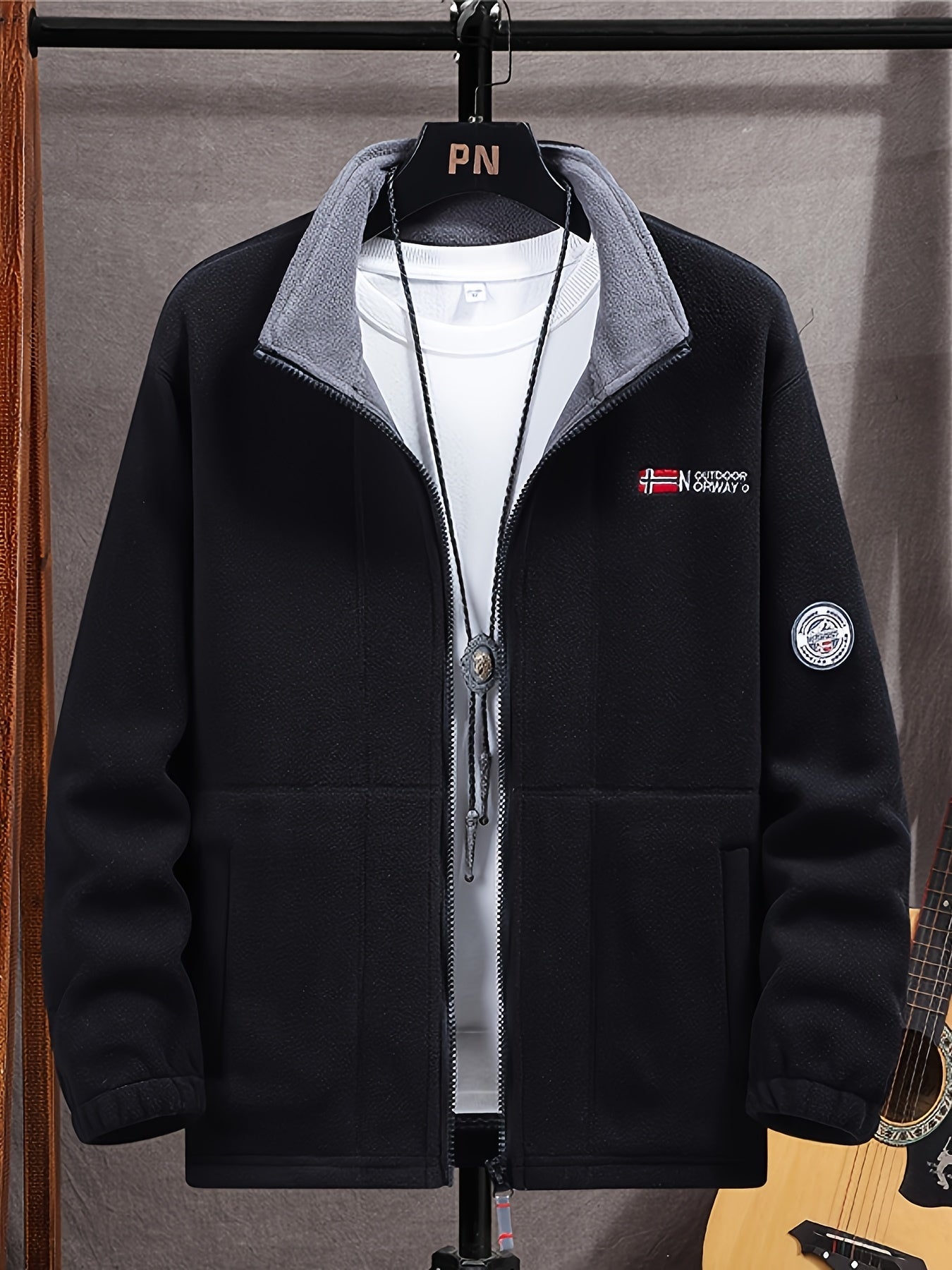 Julius Veste Πολαίρ Εξωτερικού Χώρου Ανδρική – Απαλή, Ζεστή & Ελαφριά με Προστατευτικό Γιακά