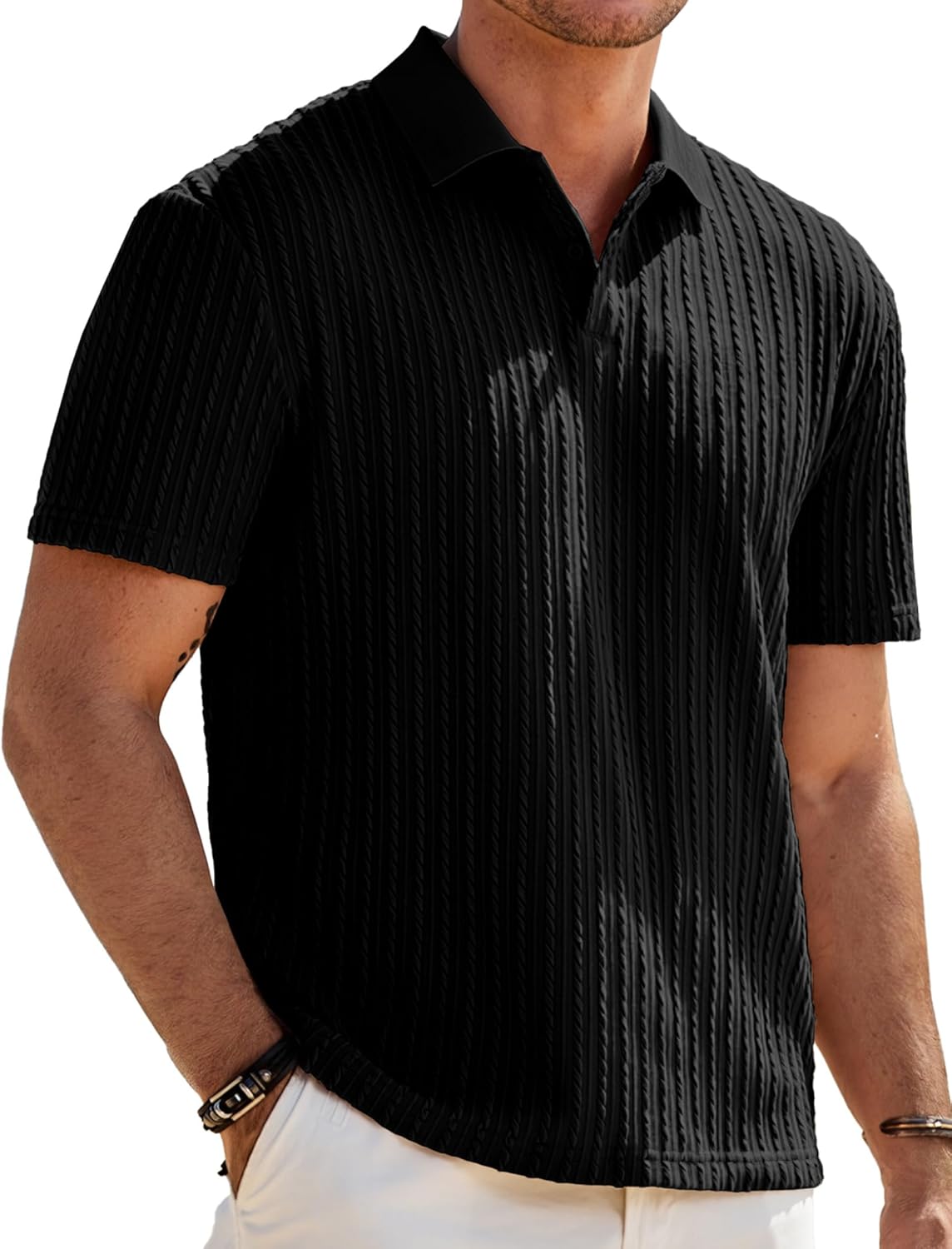 Matteo Polo Homme – Polo z elastickej pleteniny, štýl Old Money a ležérne leto