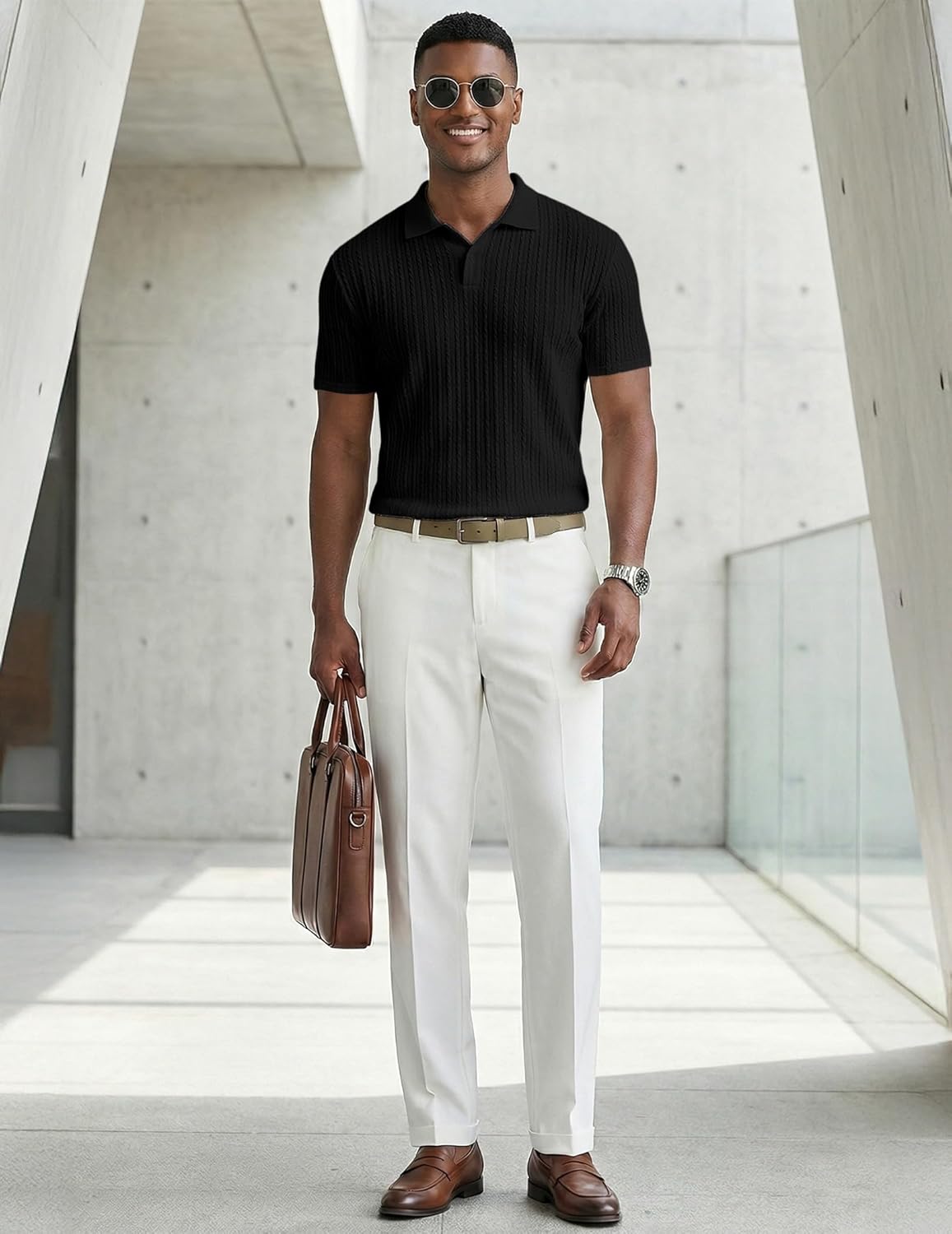 Matteo Polo Homme – Polo z elastickej pleteniny, štýl Old Money a ležérne leto