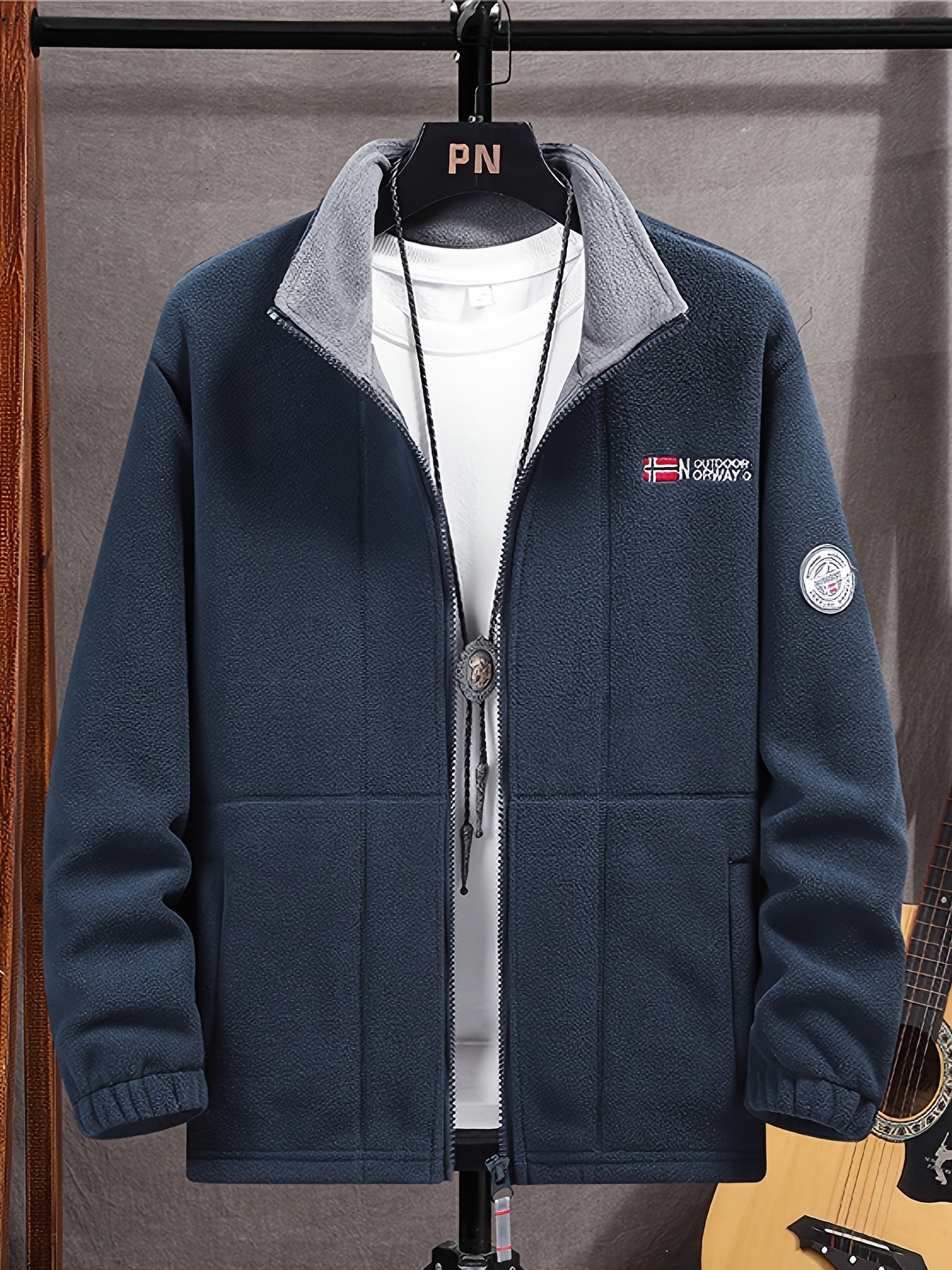 Julius Veste Πολαίρ Εξωτερικού Χώρου Ανδρική – Απαλή, Ζεστή & Ελαφριά με Προστατευτικό Γιακά