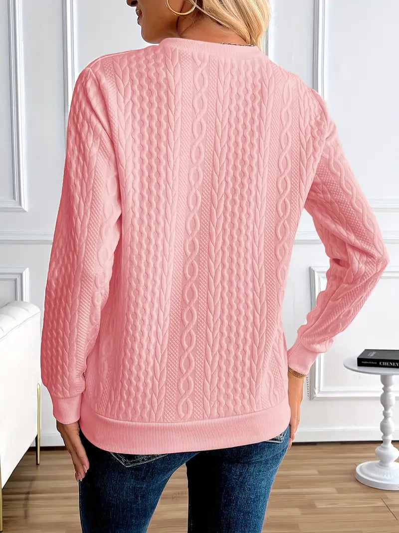 Margaux Sweat Femme Hiver – Pohodlný pletený zipový svetr s elegantním designem