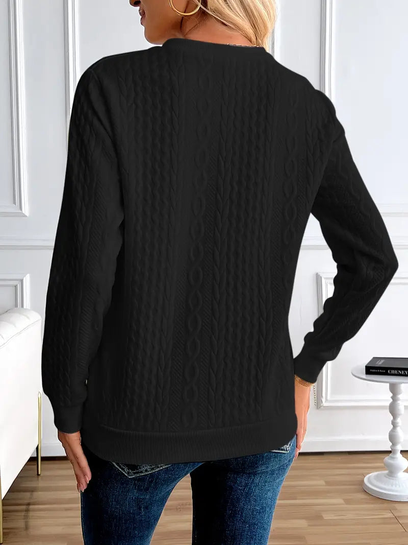 Margaux Sweat Femme Hiver – Pohodlný pletený zipový svetr s elegantním designem