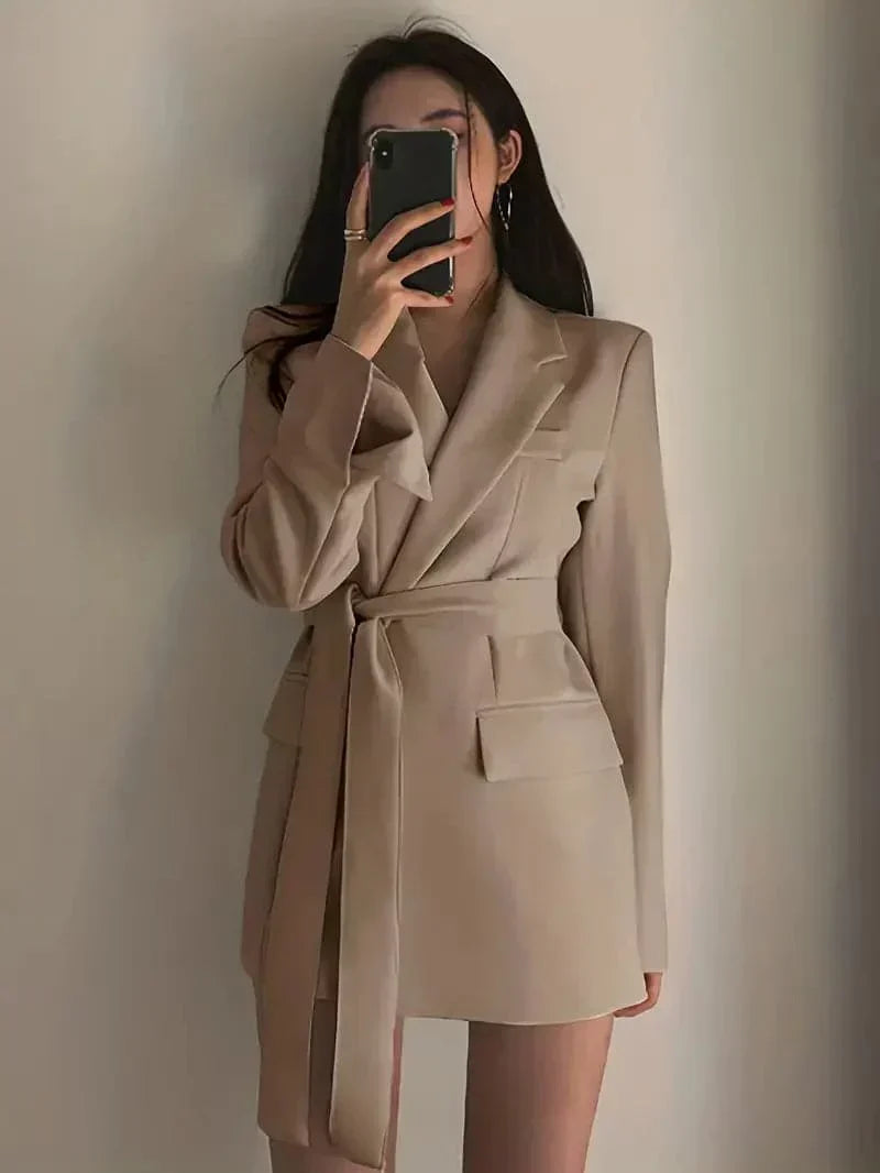 Nélia Dames Blazerjurk – Elegante Chic Tailleurjurk met Lange Mouwen voor Alle Gelegenheden