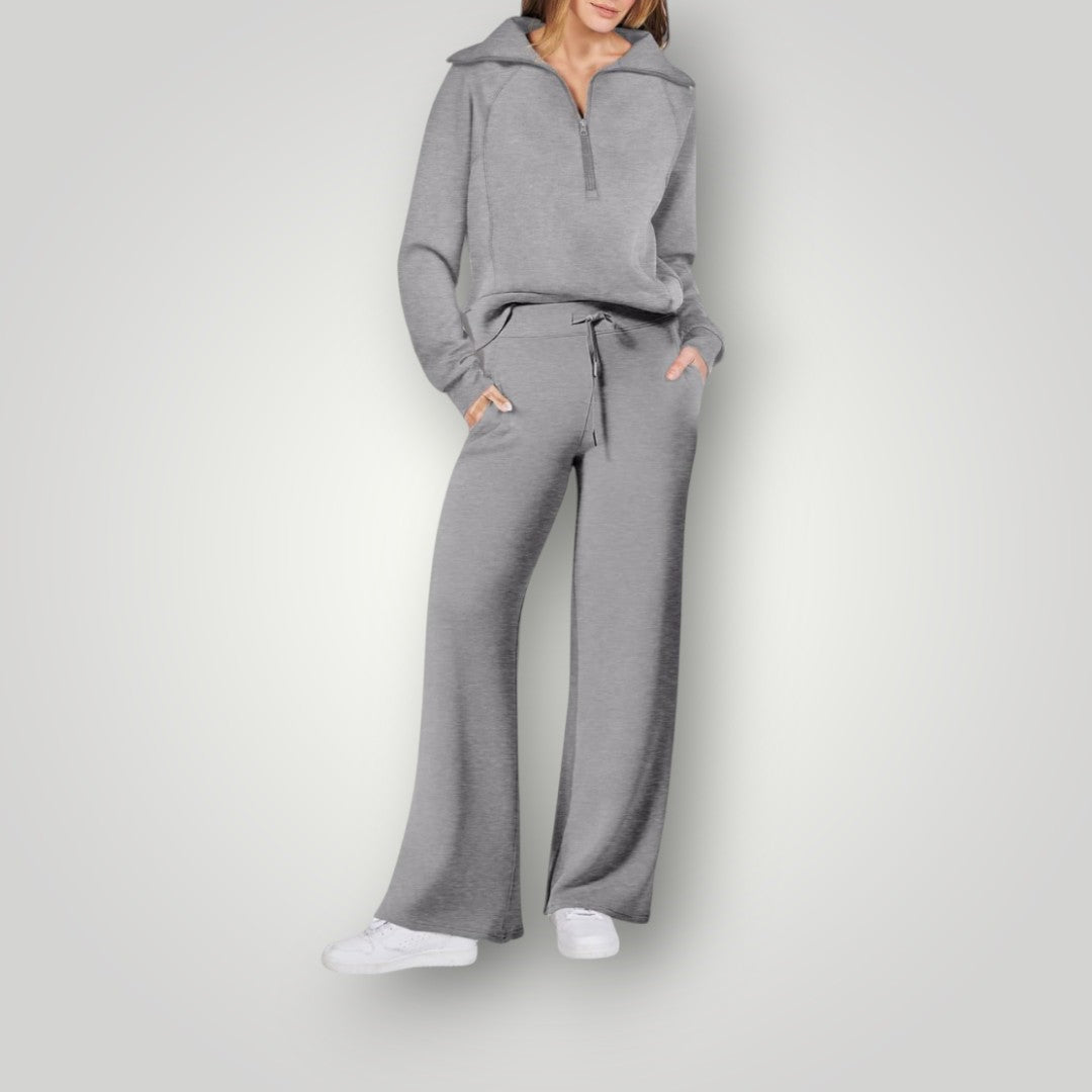 Lorena Ensemble Loungewear Femme – Ținută 2 Piese Confortabilă cu Bluza & Pantaloni Respirabili