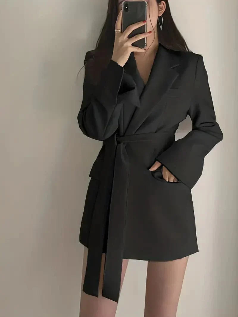 Nélia Dames Blazerjurk – Elegante Chic Tailleurjurk met Lange Mouwen voor Alle Gelegenheden