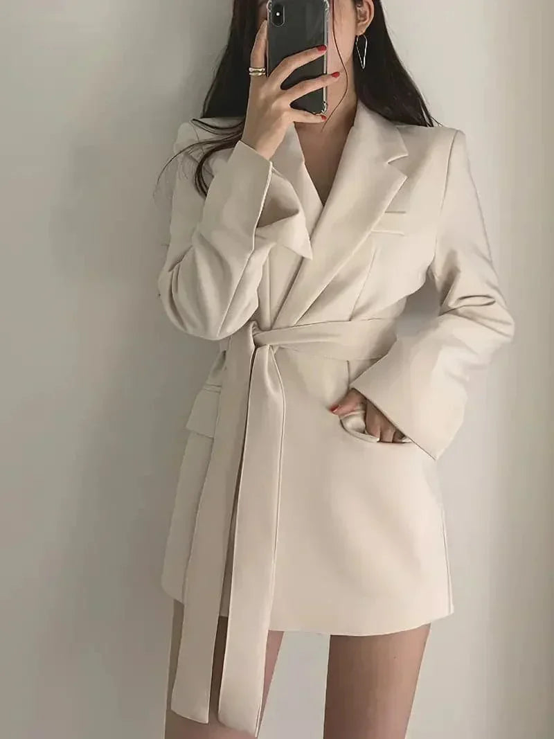 Nélia Dames Blazerjurk – Elegante Chic Tailleurjurk met Lange Mouwen voor Alle Gelegenheden