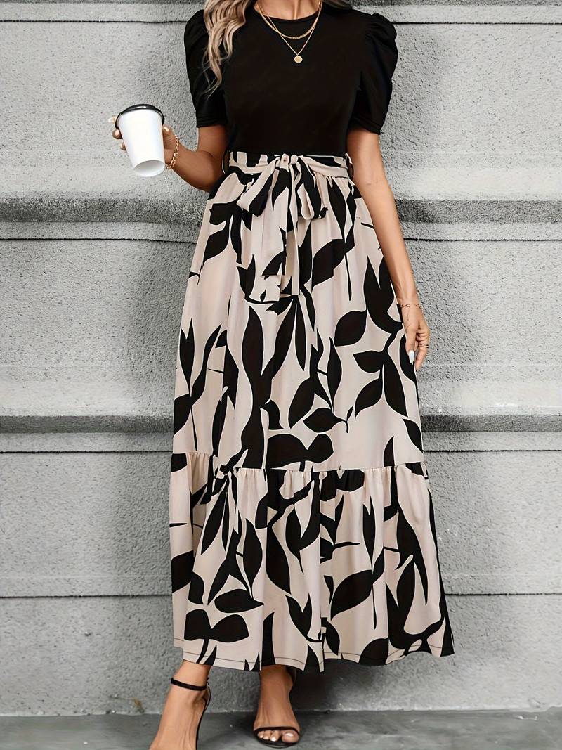 Lulu Robe Fleurie Femme – Rund halsudskæring & Blomstret print Ideel Forår-Sommer